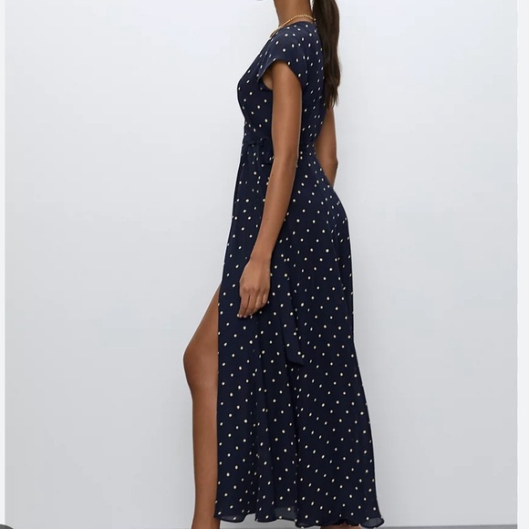 Babaton Lexia polka-dot wrap dress. - Picture 3 of 6